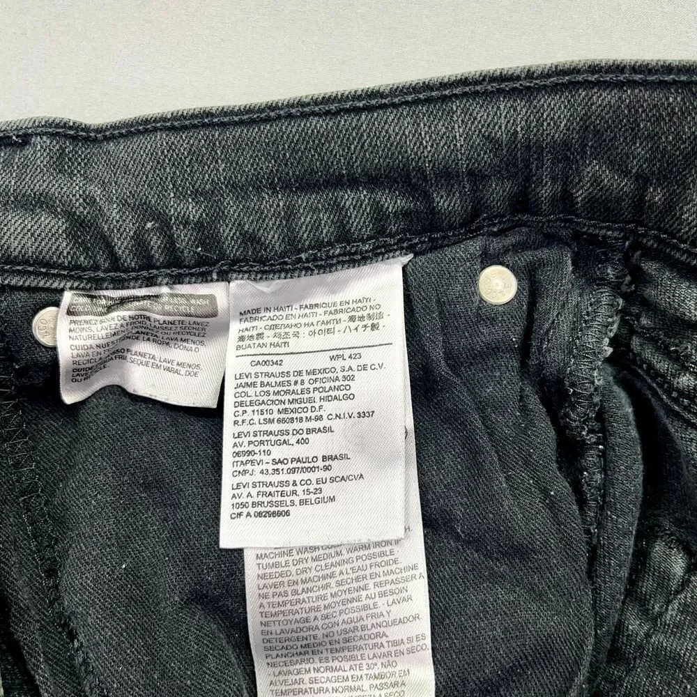 Levi's 511 Tag Sz 32x34 (Fits 31) Men's Black Narrow‎ Leg Jeans Lean Hip
